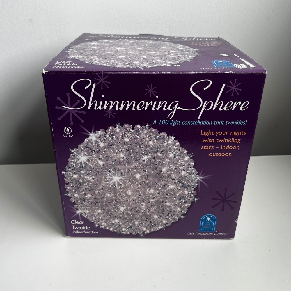 GKI Bethlehem Lighting Shimmering Sphere 100 Light Twinkle Star Clear Indoor Out